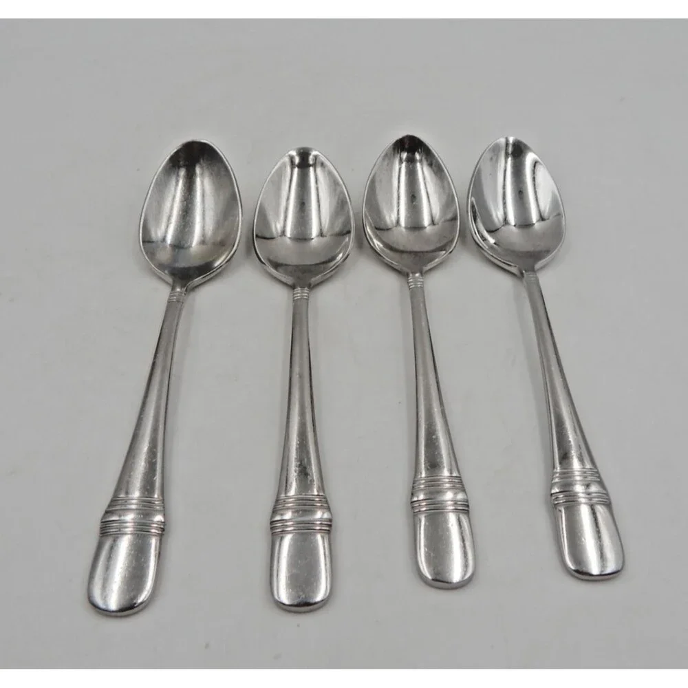 Oneida ASTRAGAL Heirloom 18/10 Oval Teaspoon 6 Inch Flatware Set of 4